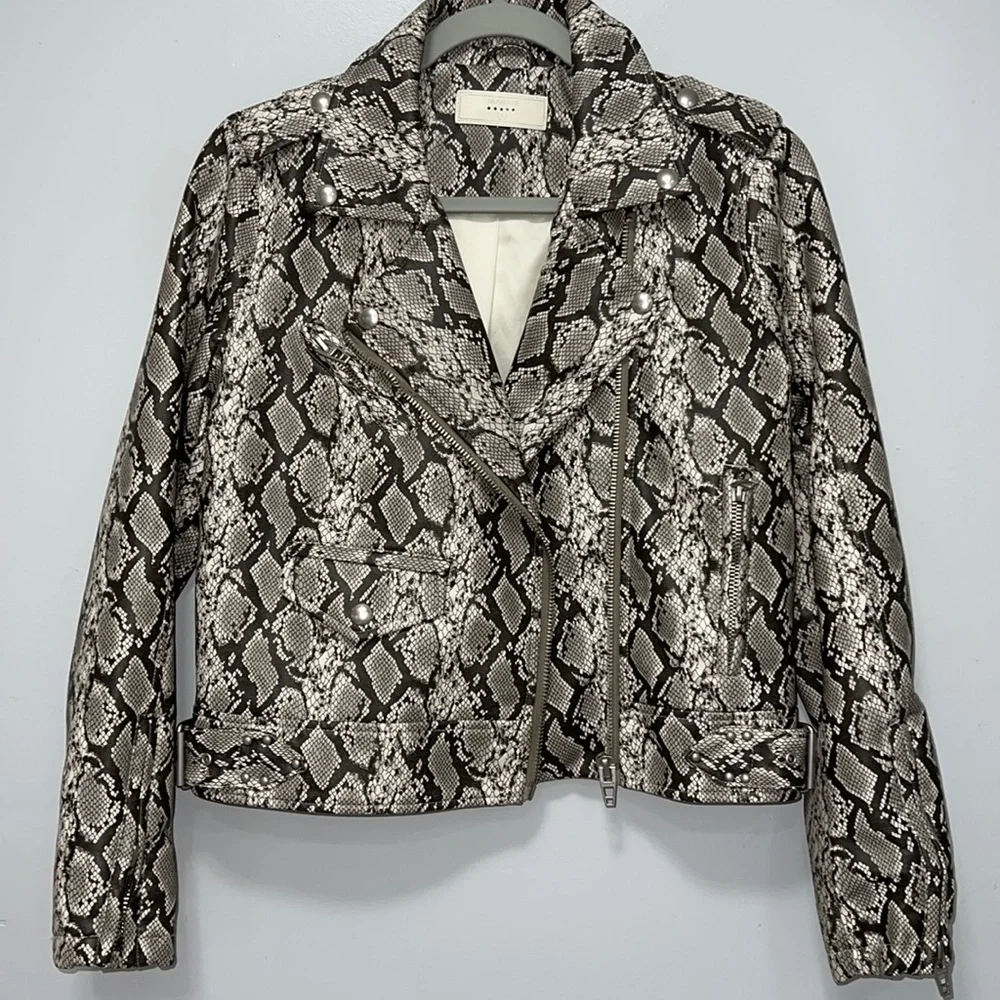 BLANKNYC faux snakeskin moto jacket - Picture 3 of 12